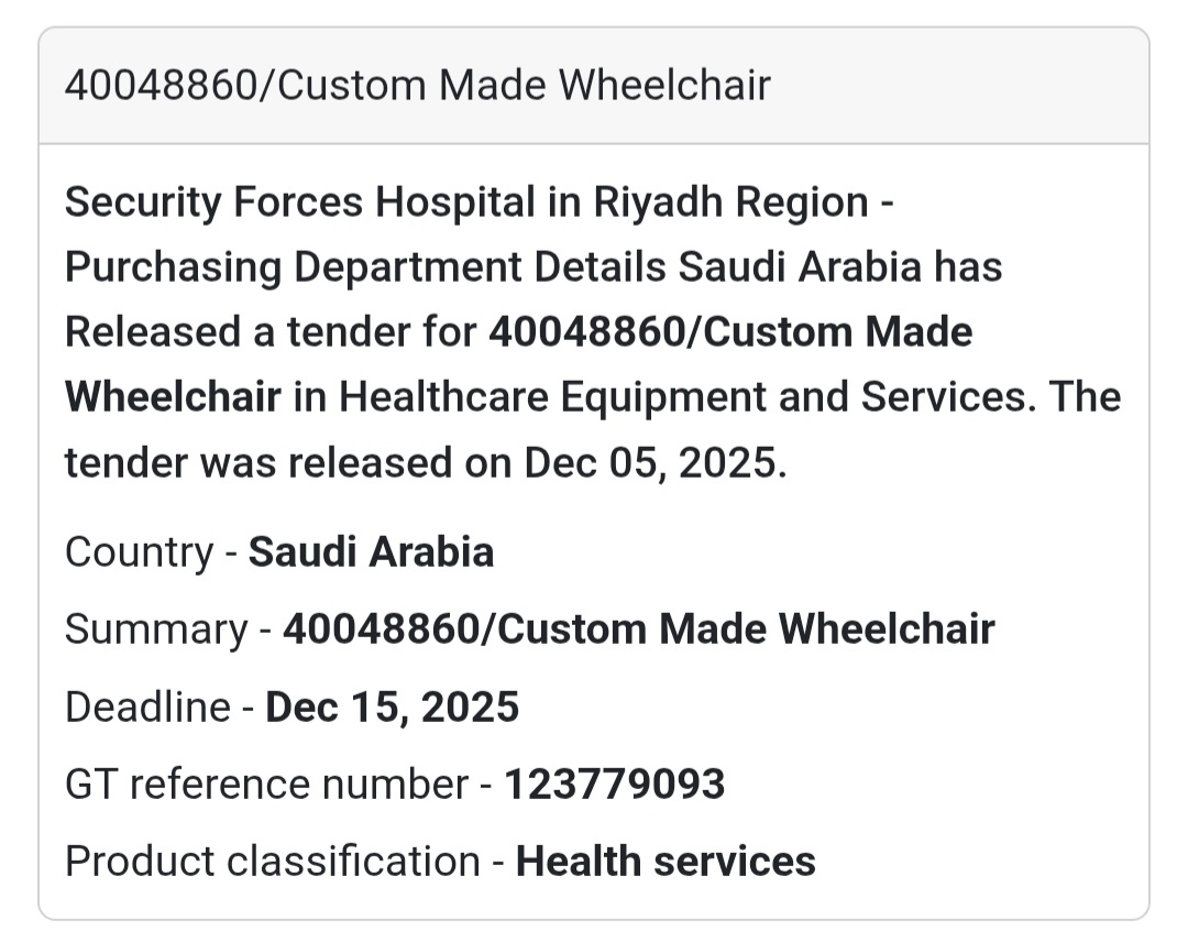 🚨 New Tender Alert – Saudi Arabia 🌍