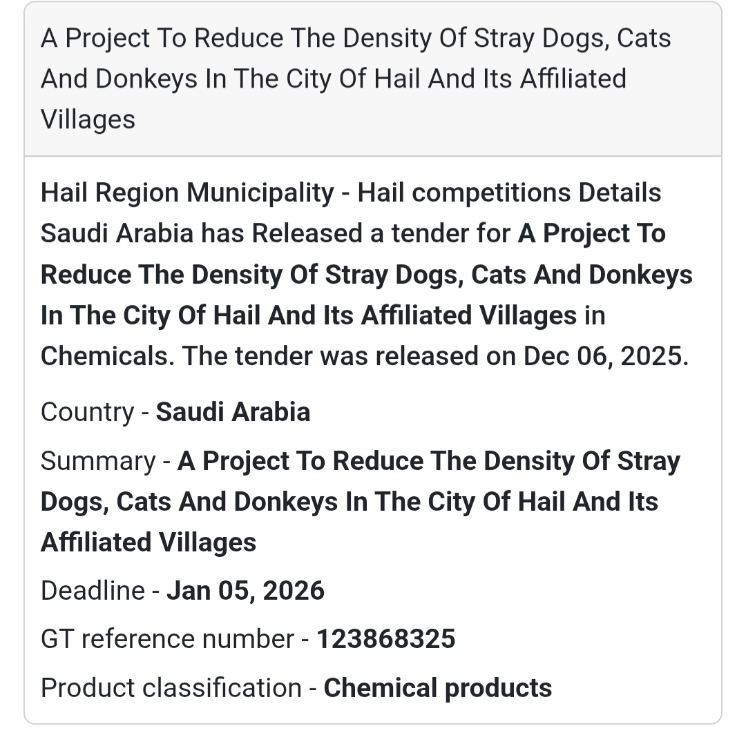 🚨 New Tender Alert – Saudi Arabia 🇸🇦