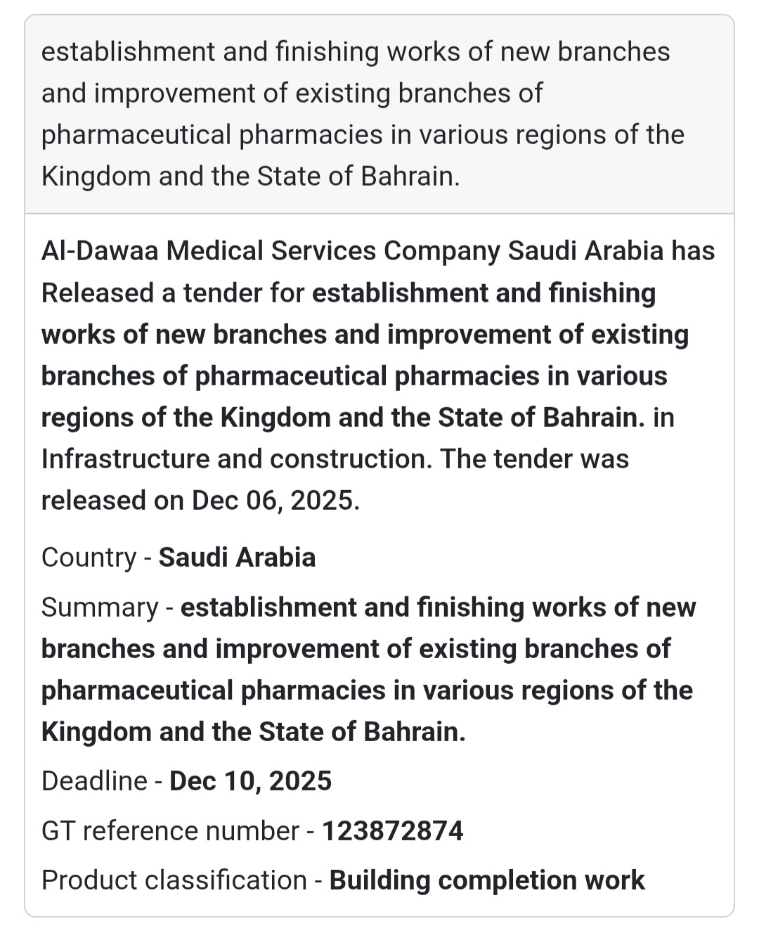 🚨 New Tender Alert – Saudi Arabia 🇸🇦