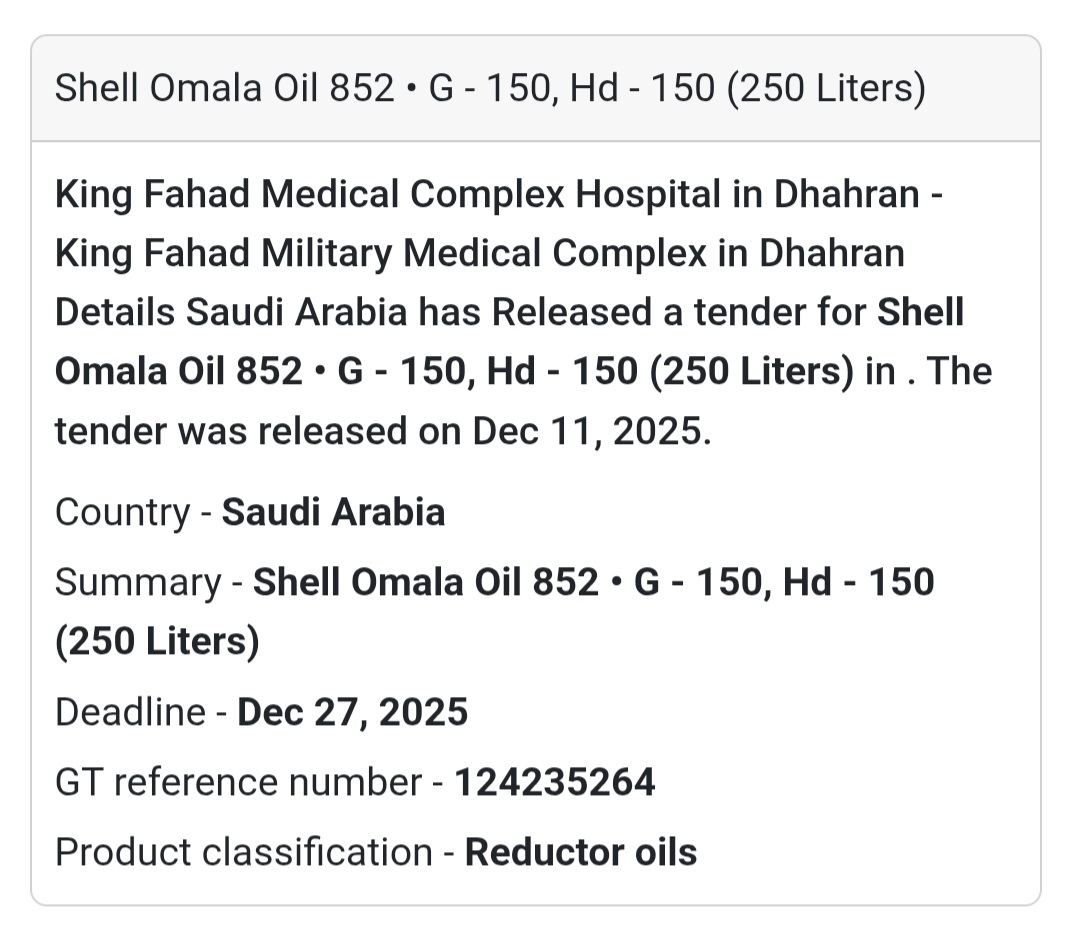 📢 New Tender Alert – Saudi Arabia