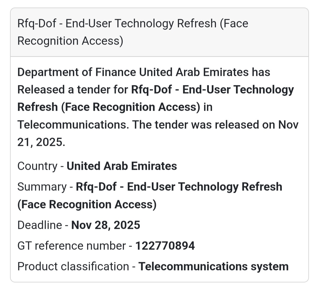 📢 New Tender Alert – UAE