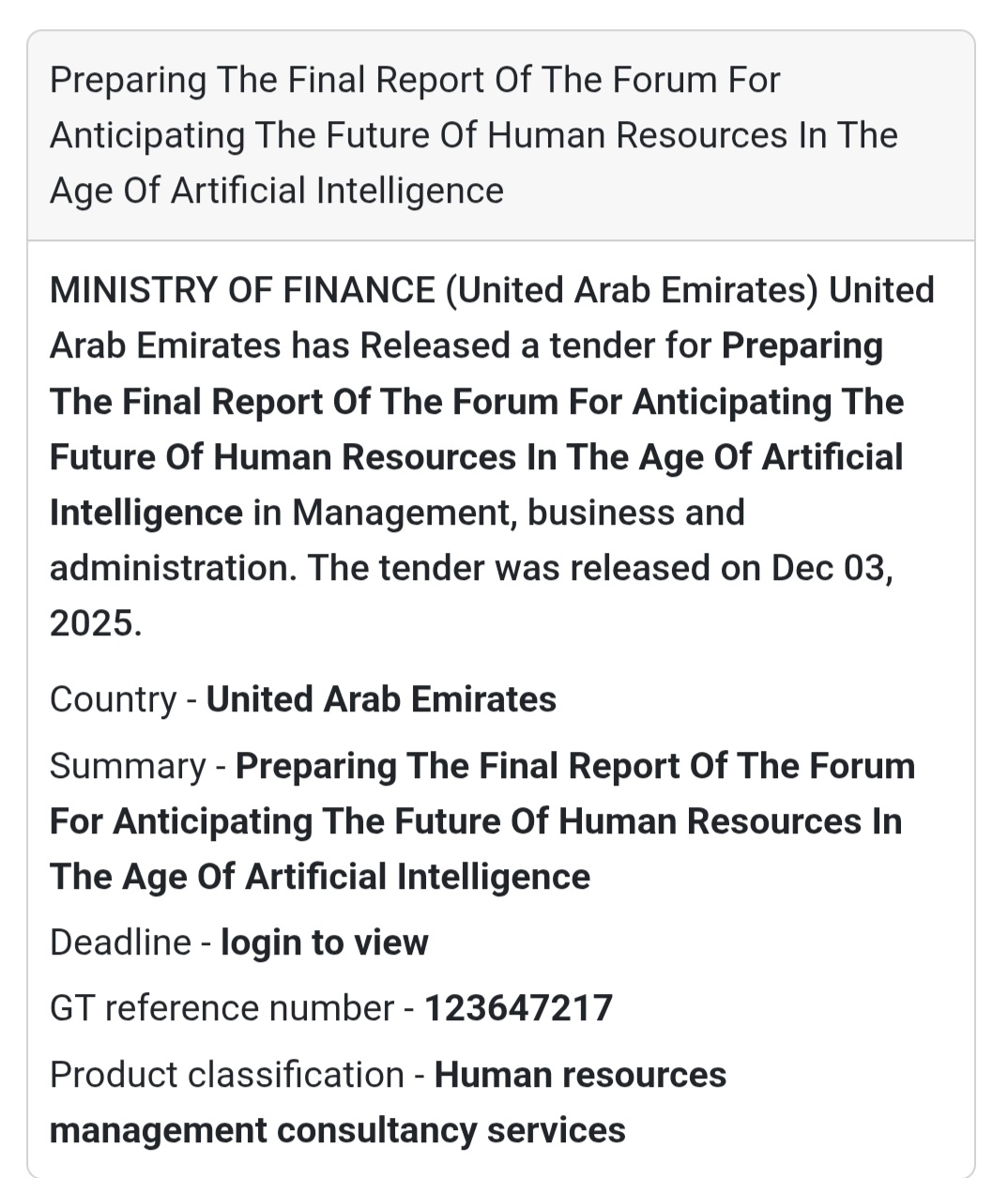 🚨 New Tender Alert – UAE 🇦🇪