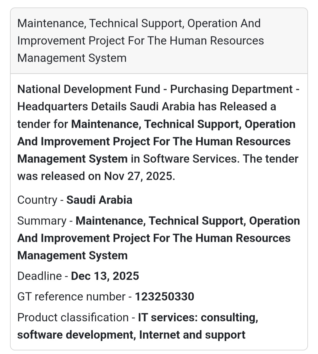 🚤 New Tender Announcement – Saudi Arabia 🇸🇦