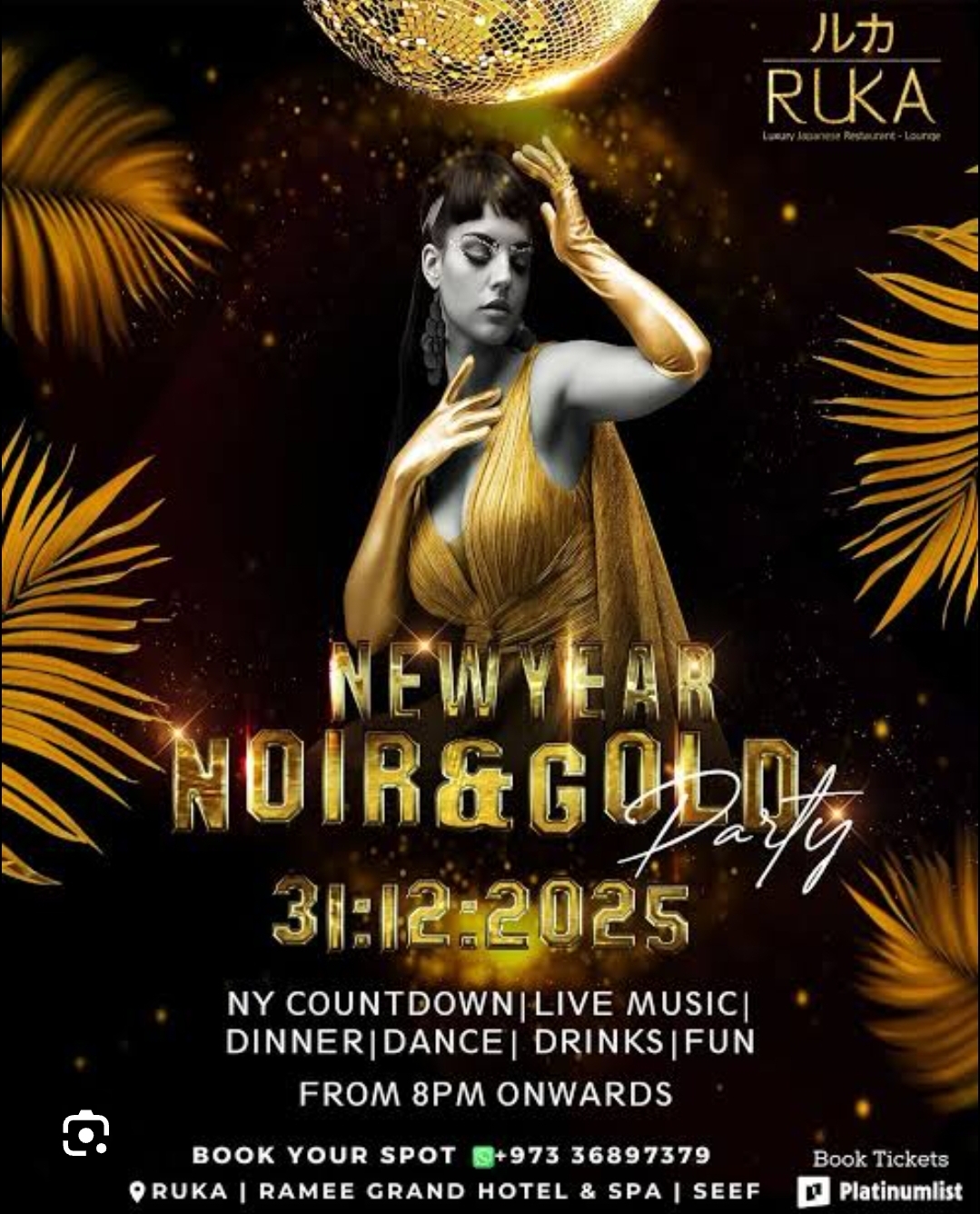 night of luxury and shine this New Year’s Eve! 🥂✨