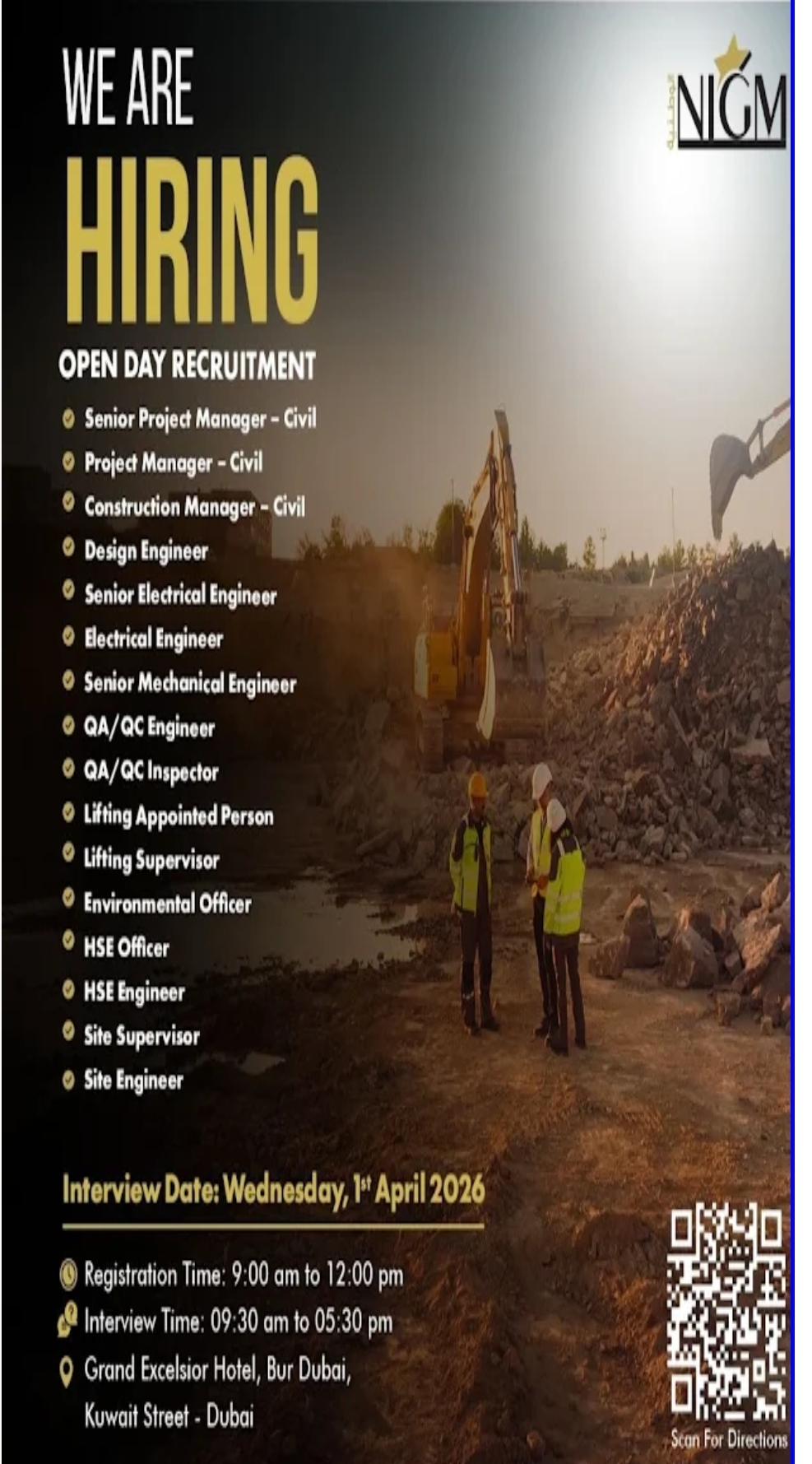 🏗️ NIGM LLC Walk-in Interview 2026 – Dubai