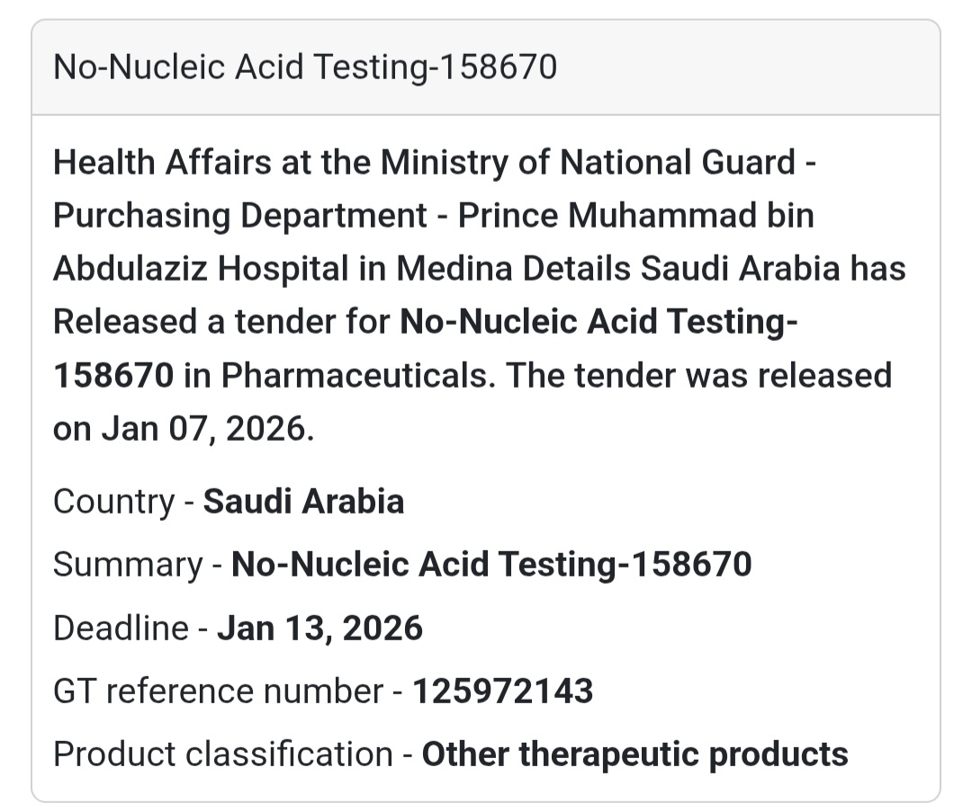 🧬 No-Nucleic Acid Testing (158670)