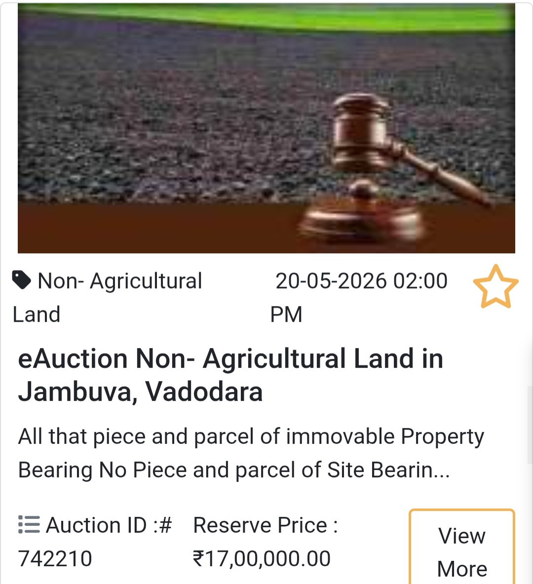 🏡 Non-Agricultural Land in Jambuva, Vadodara