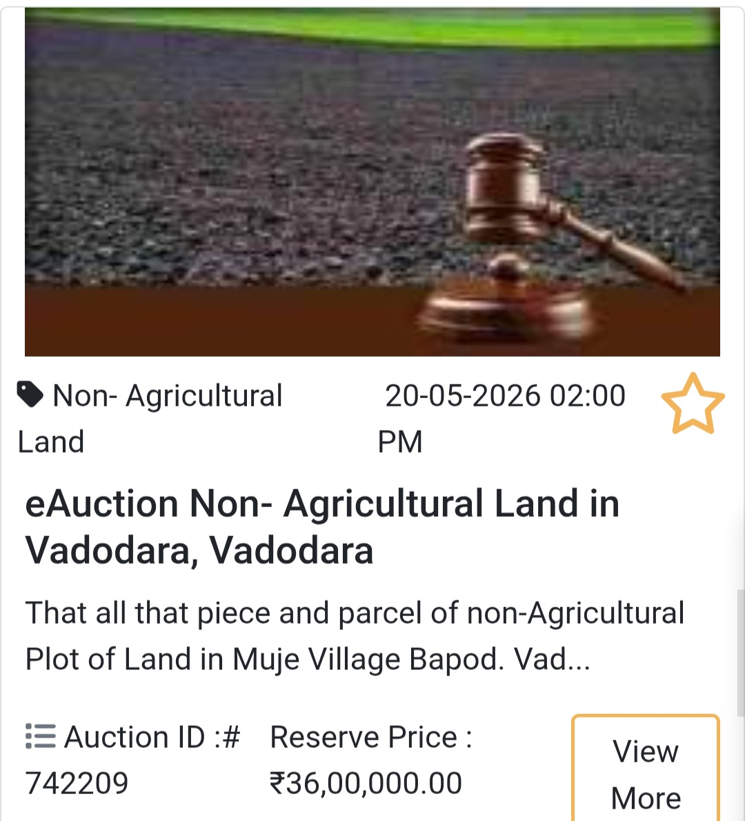 🏡 Non-Agricultural Land in Vadodara