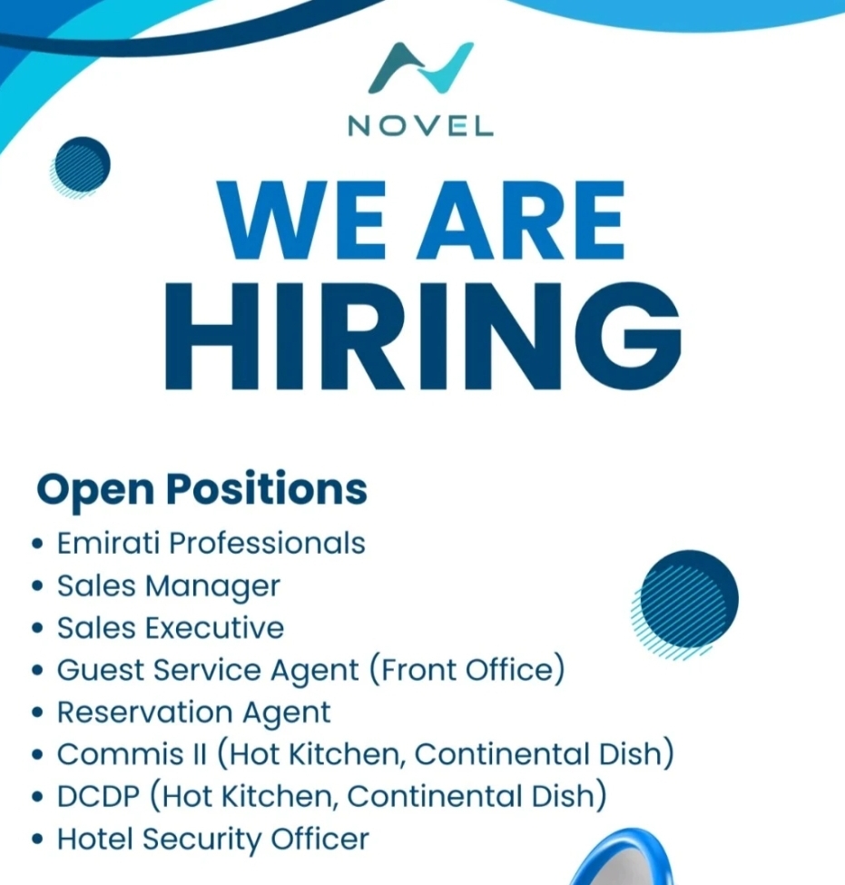 🏨 Novel Hotels – UAE Hiring Now