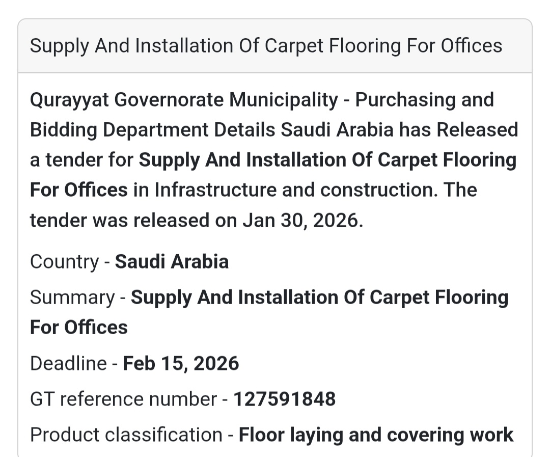 🏢 Office Carpet Flooring Works – Qurayyat