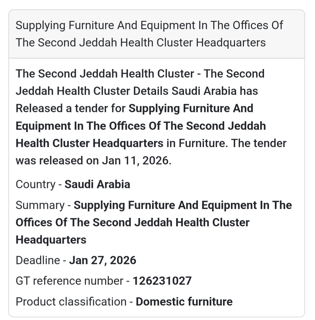 🪑 OFFICE FURNITURE & EQUIPMENT – JEDDAH