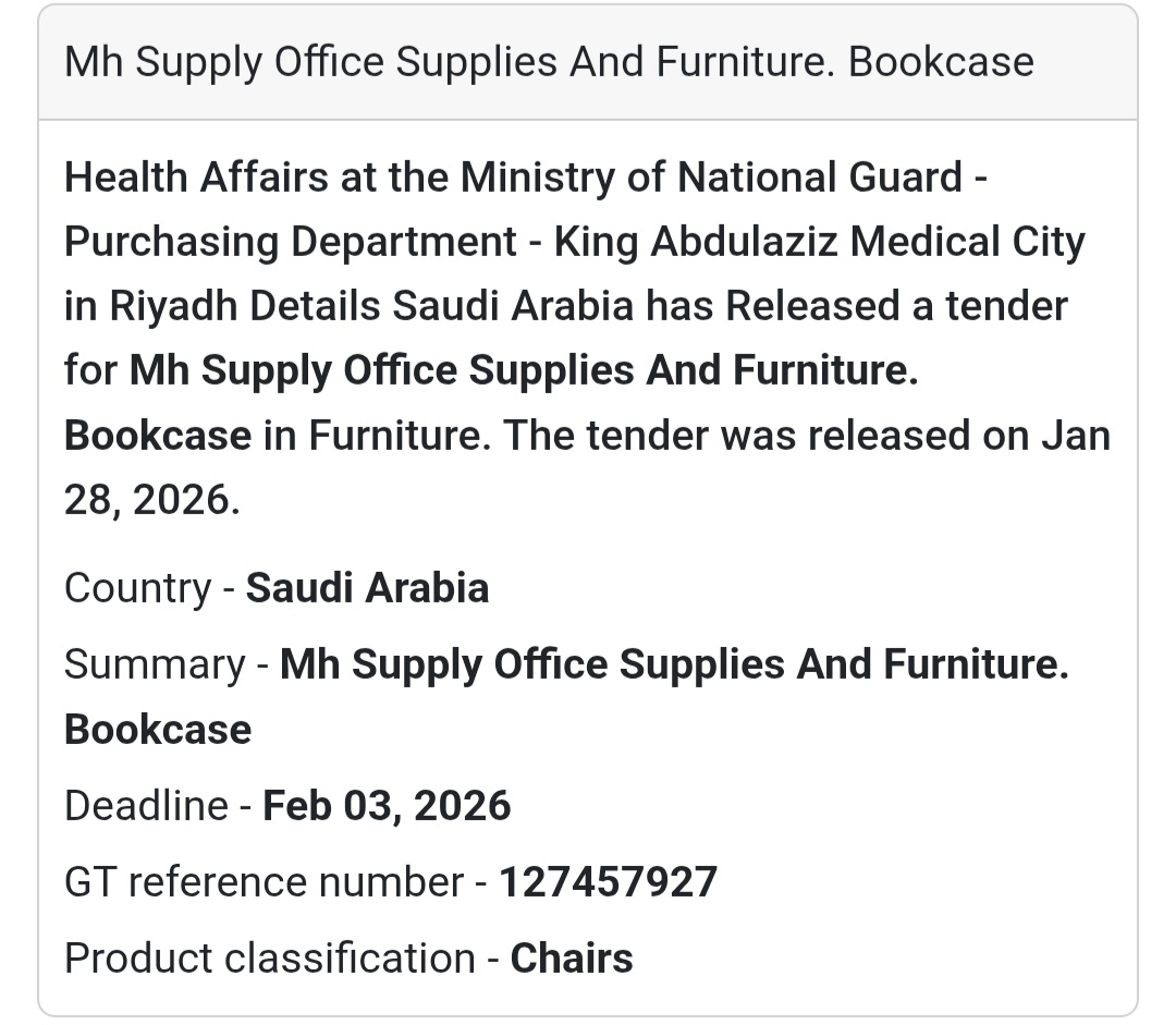 📚 Office Furniture Supply | Riyadh
