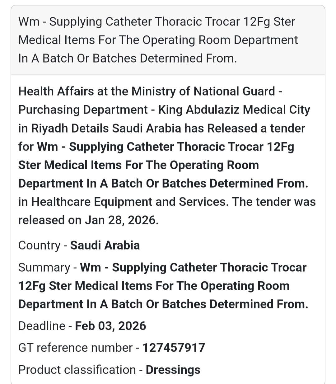 🫁 Operating Room Medical Supply | Riyadh