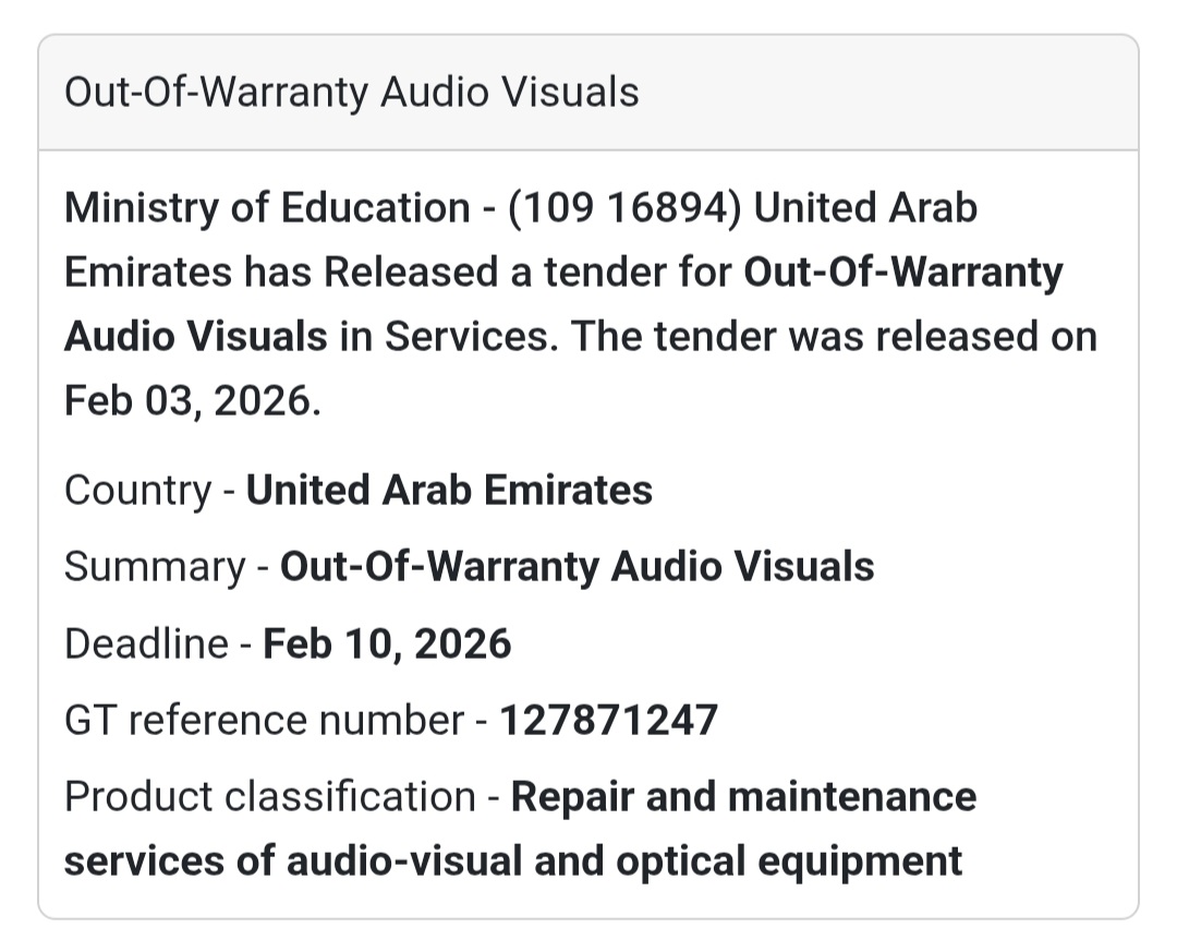 🎧 Out-of-Warranty Audio Visuals Repair & Maintenance Services | UAE 🇦🇪