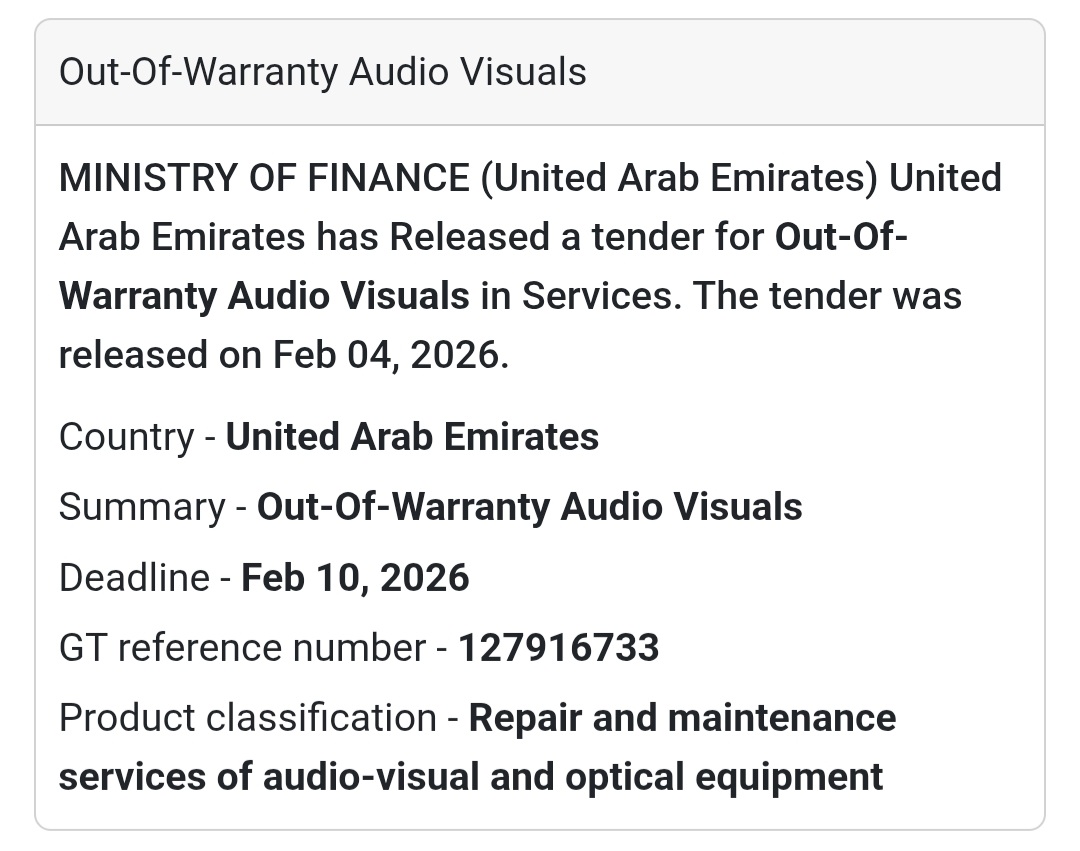 🔊 Out-of-Warranty Audio Visuals