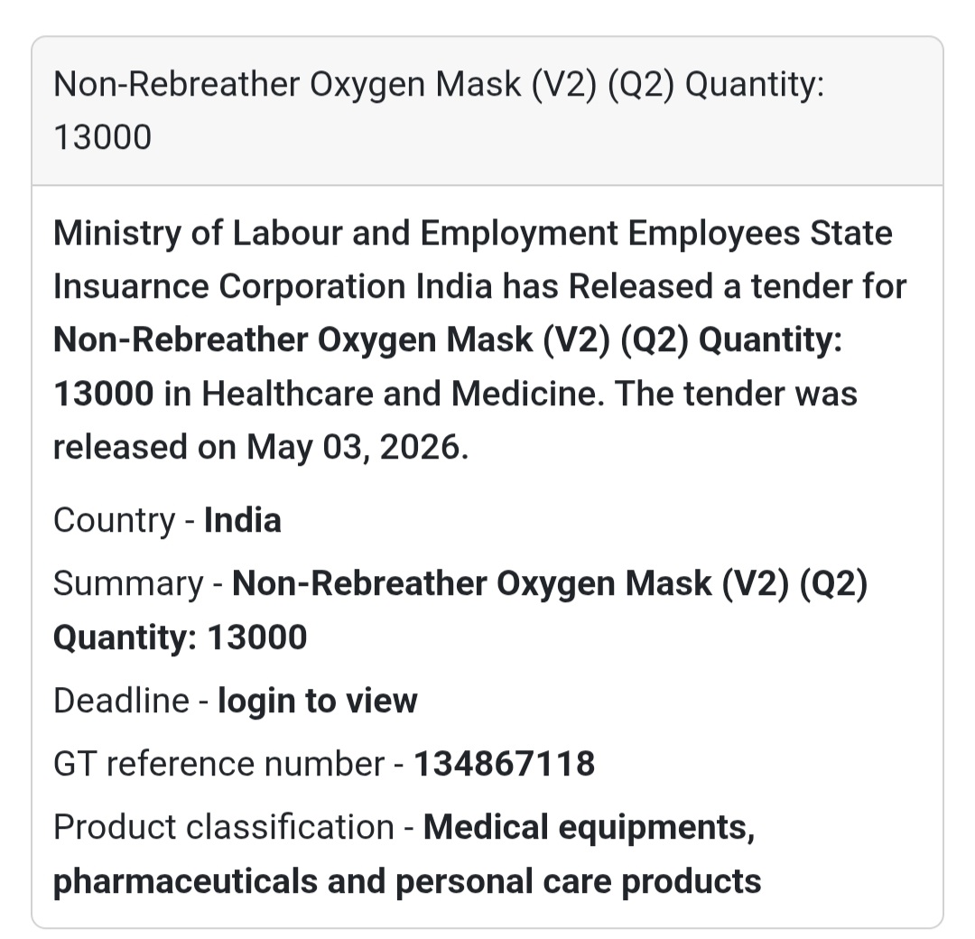 😷 Oxygen Mask Tender
