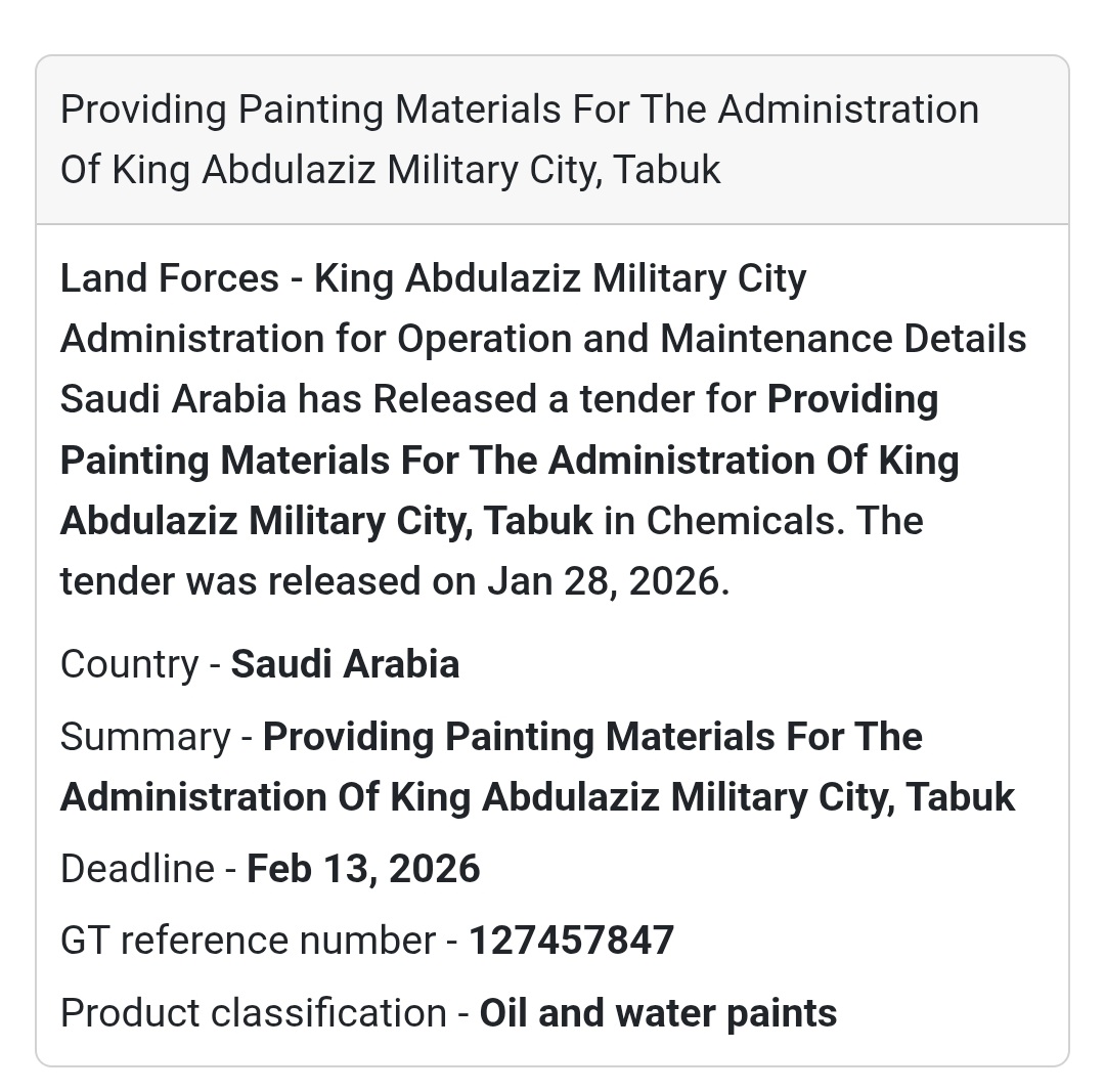 🎨 Painting Materials Supply | Tabuk