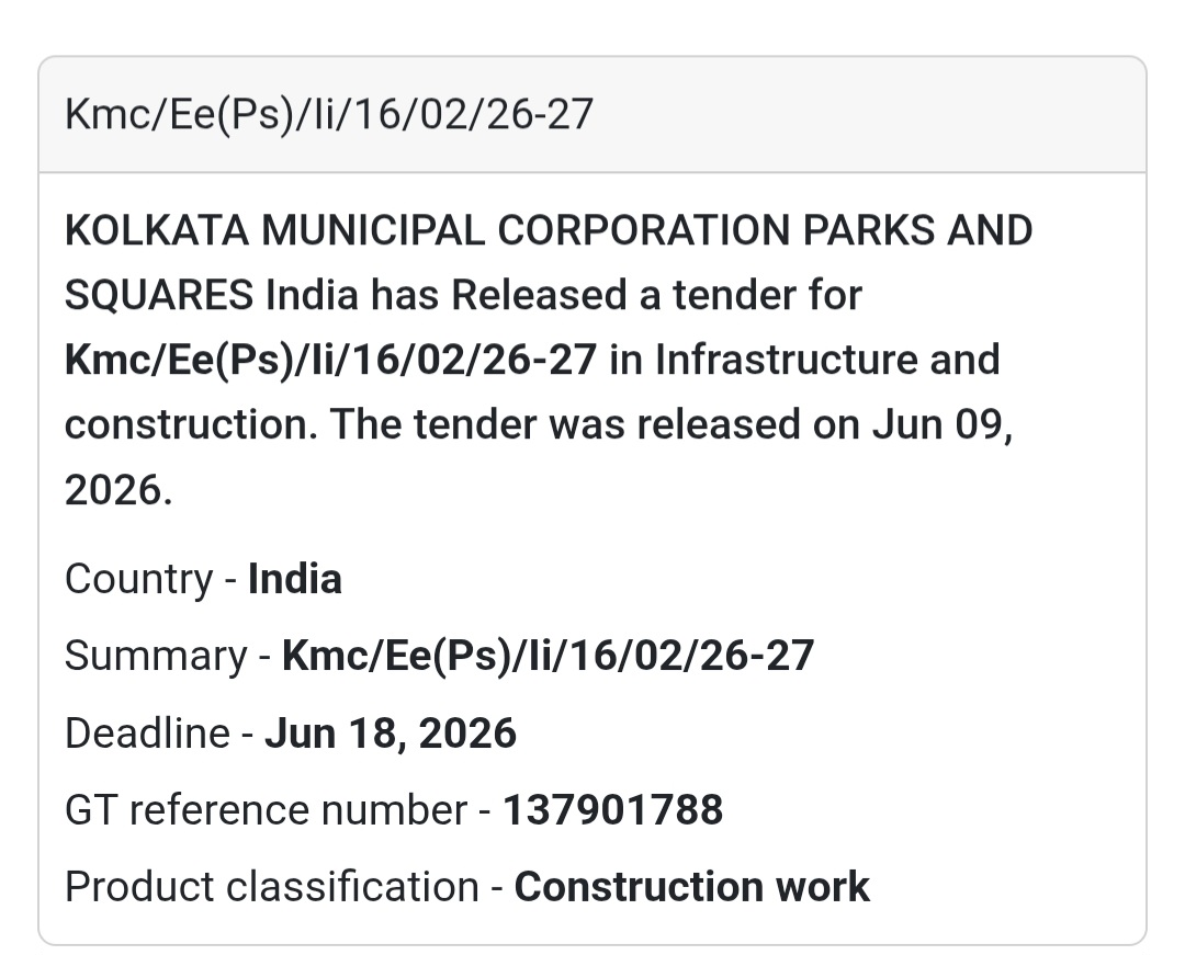 🌿 Parks & Squares Civil Infrastructure Work | 📍 Kolkata, West Bengal