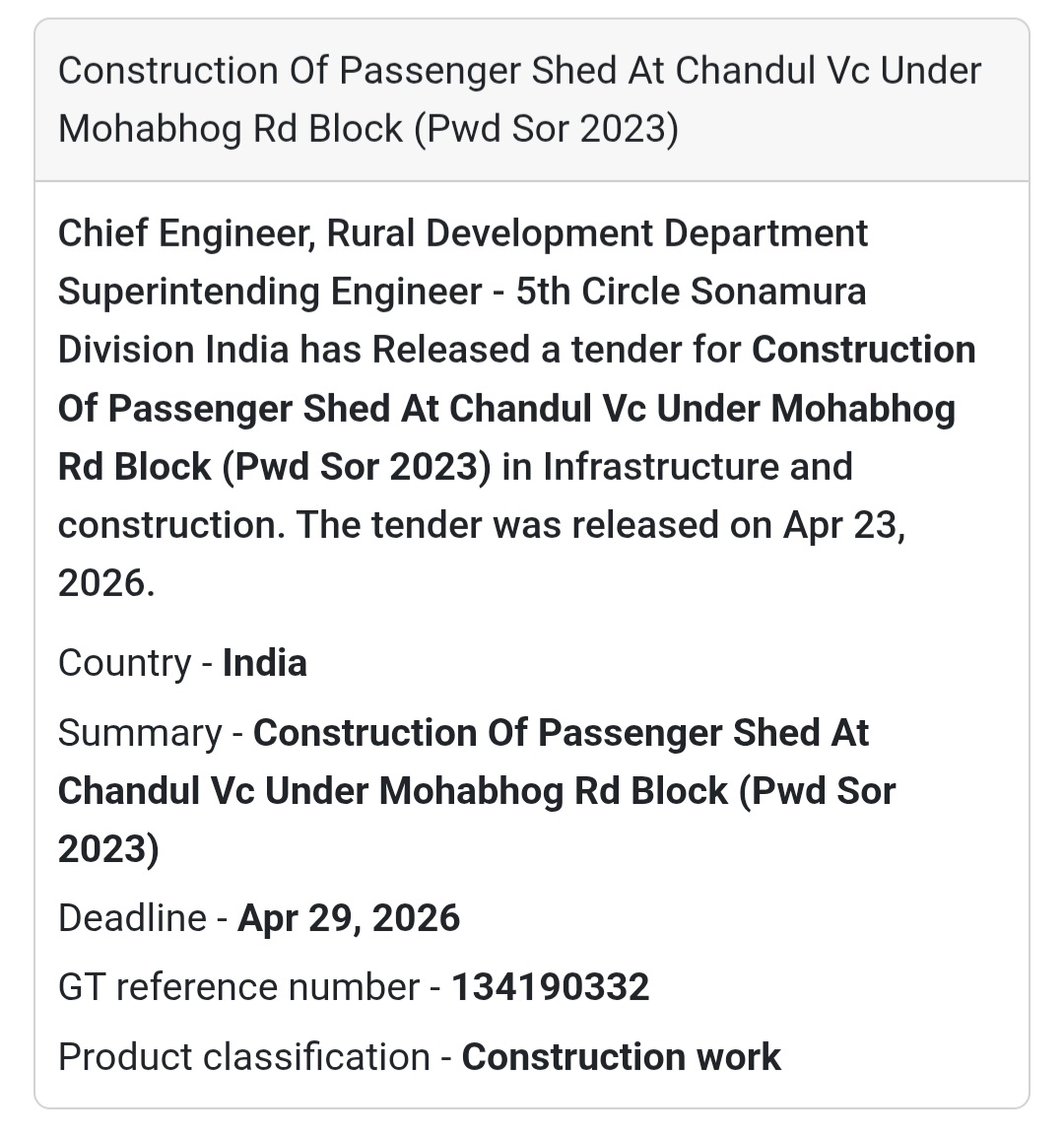🏗️ Passenger Shed Construction