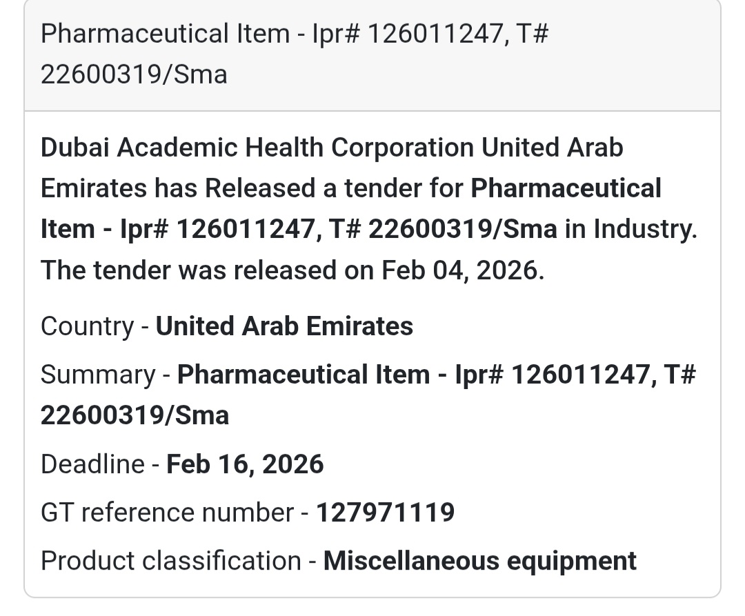 💊 Pharmaceutical Item – IPR# 126011247