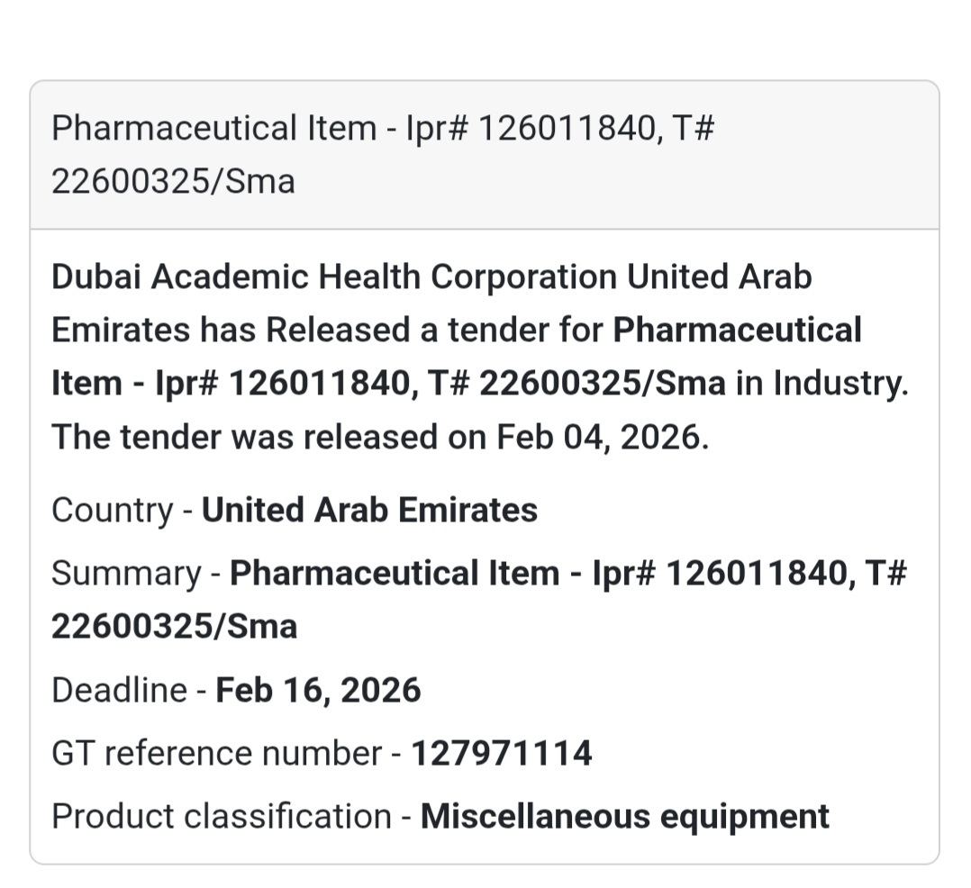 💊 Pharmaceutical Item – IPR# 126011840