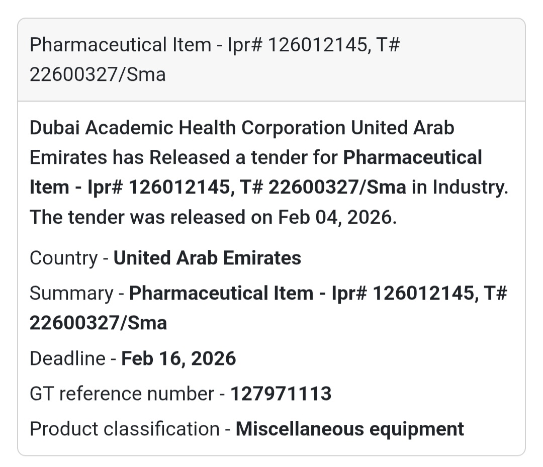 💊 Pharmaceutical Item – IPR# 126012145