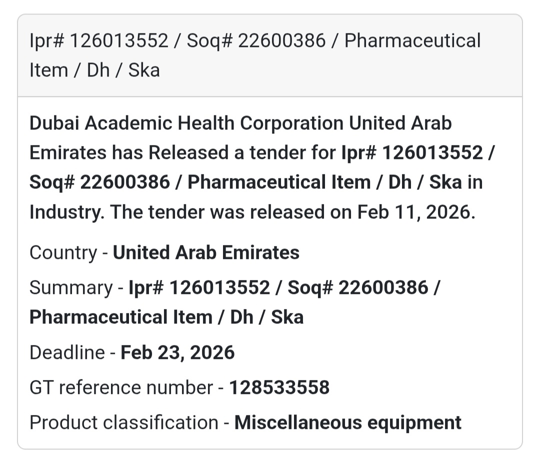 💊 Pharmaceutical Item – Ipr# 126013552