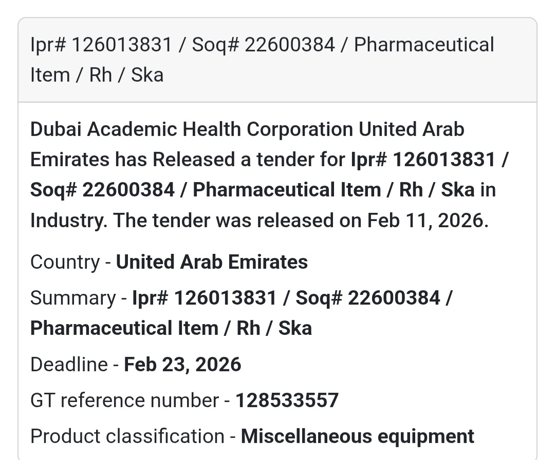💊 Pharmaceutical Item – Ipr# 126013831