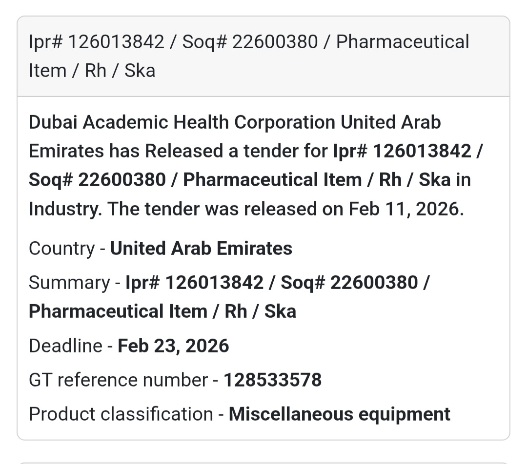 💊 Pharmaceutical Item – Ipr# 126013842