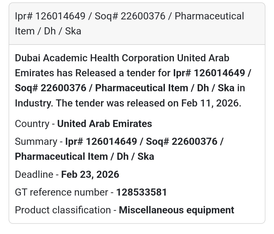 💊 Pharmaceutical Item – Ipr# 126014649