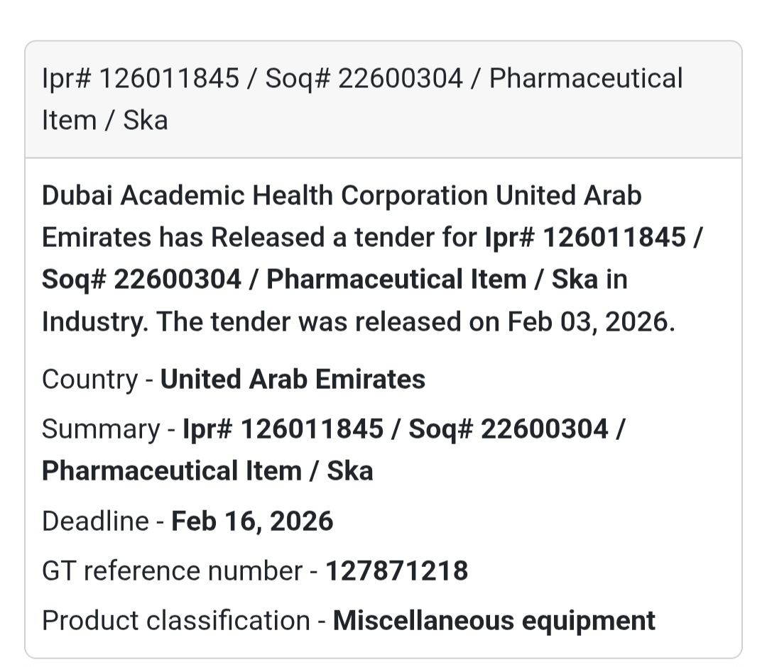💊 Pharmaceutical Item – SKA Healthcare | UAE 🇦🇪