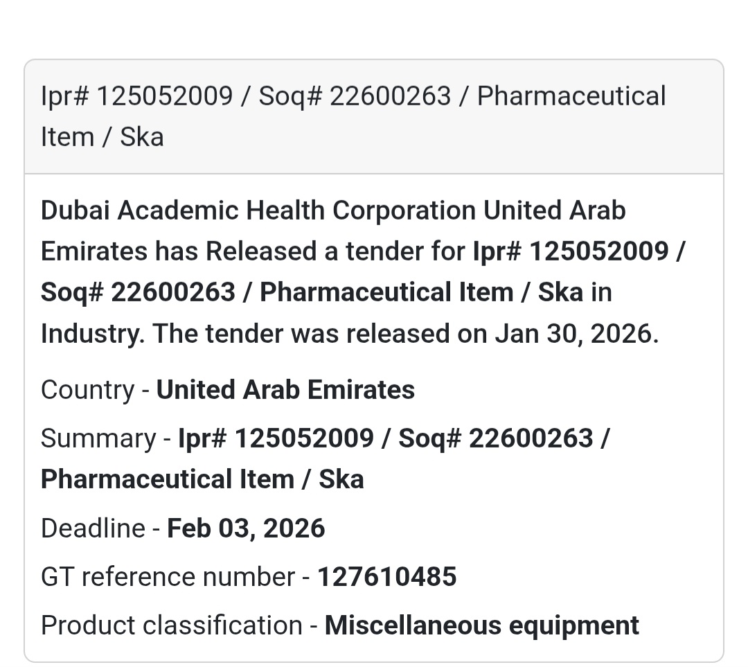 💊 Pharmaceutical Items | DHA