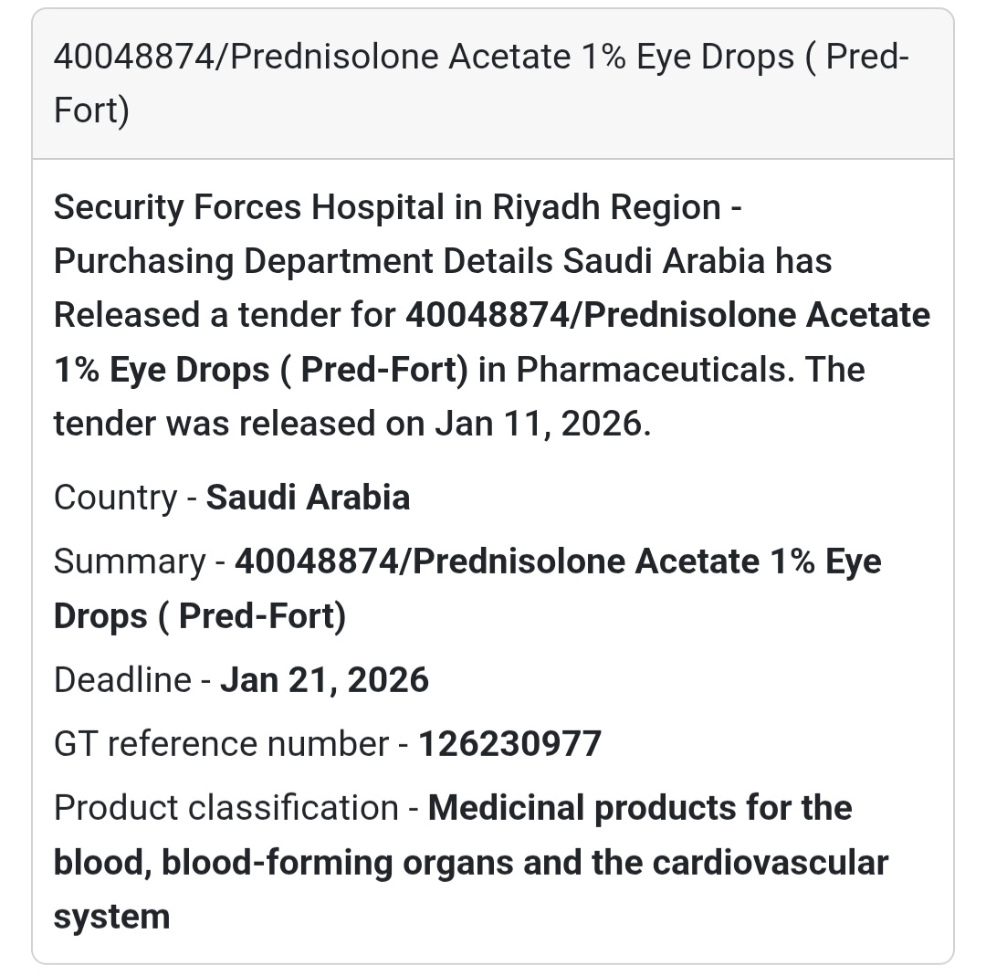 👁️ PHARMACEUTICAL SUPPLY – EYE DROPS