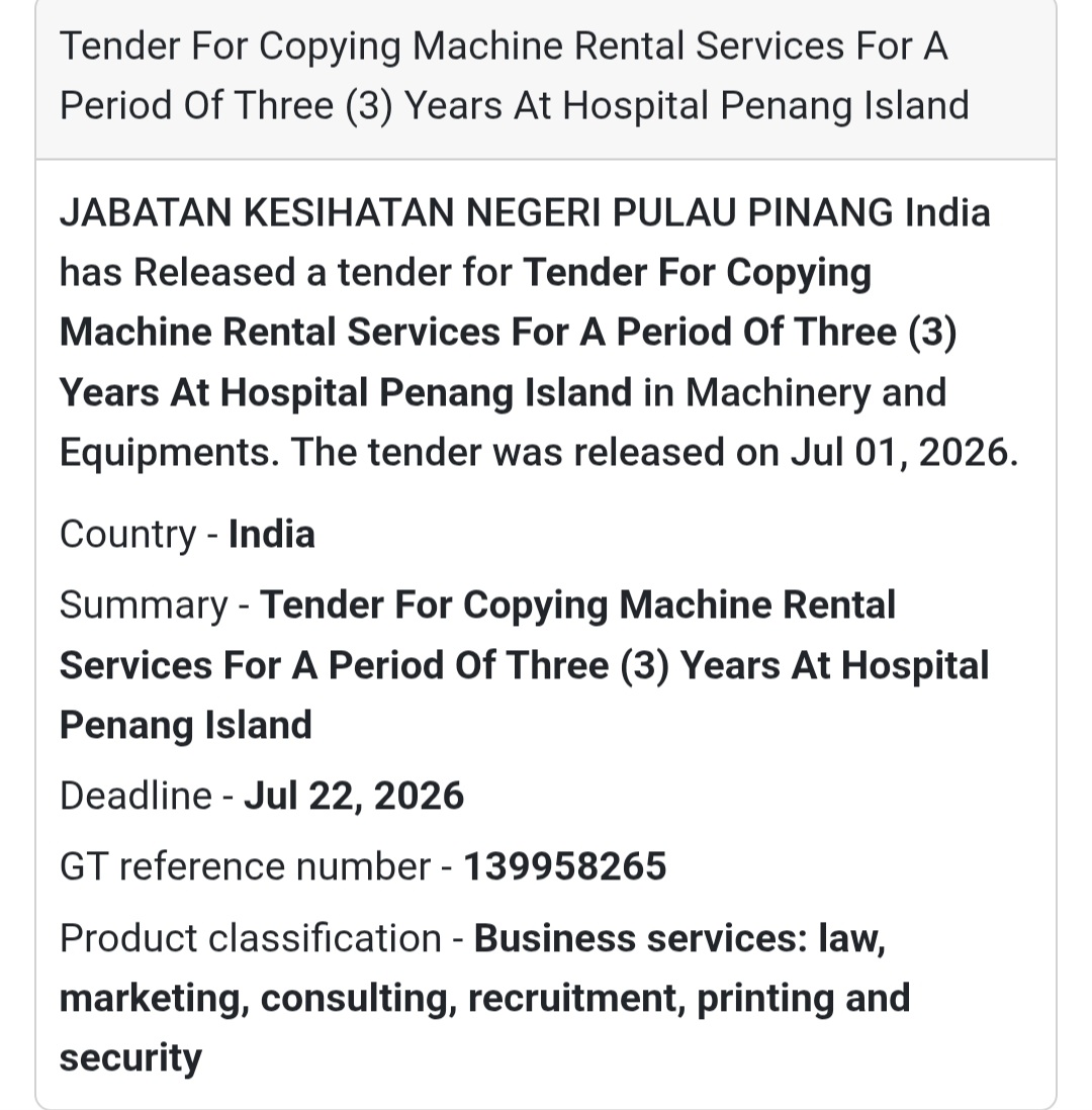 🖨️ Photocopier Rental Services | Penang, Malaysia