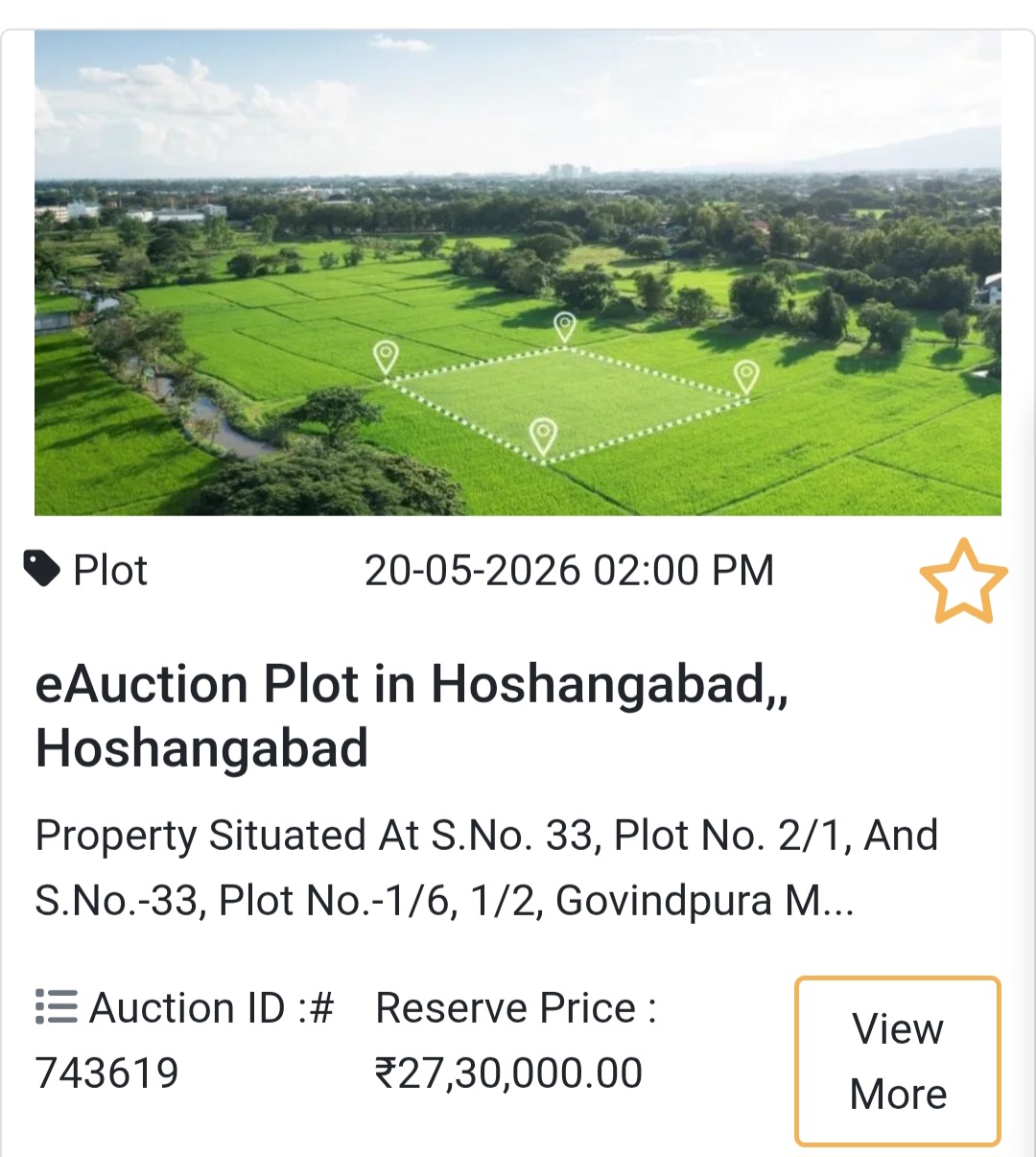 🏡 Plot in Hoshangabad