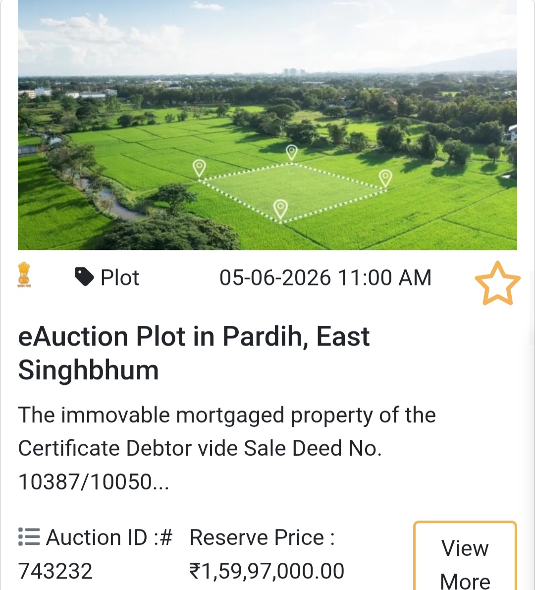 🌾 Plot in Pardih, East Singhbhum