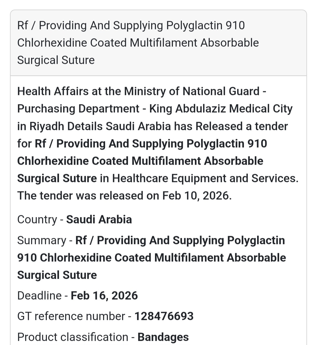 🧵 Polyglactin 910 Chlorhexidine Coated Absorbable Surgical Suture