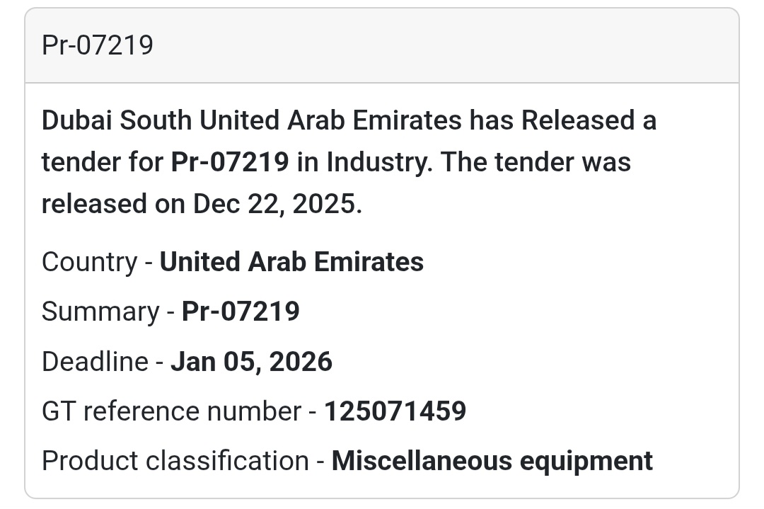 PR-07219 | Industry Supply Dubai South