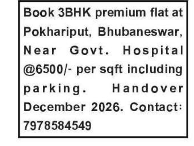 🏢 Premium 3BHK Flats Booking Open | Pokhariput, Bhubaneswar