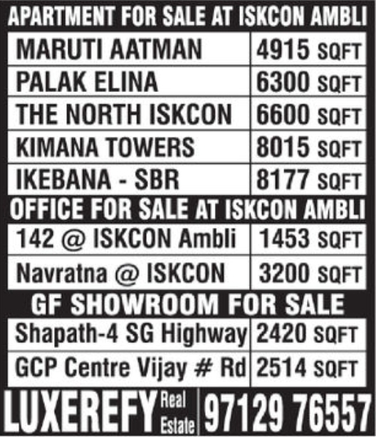 🏢 PREMIUM PROPERTIES FOR SALE – ISKCON AMBLI