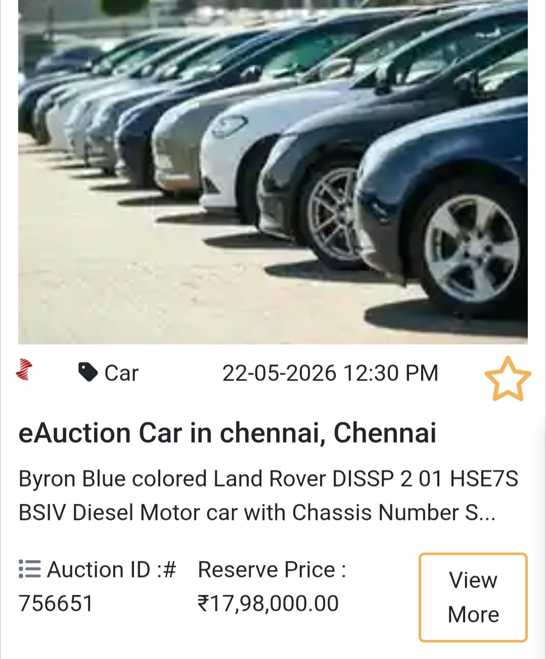 🚙 Premium SUV Auction – Land Rover Discovery