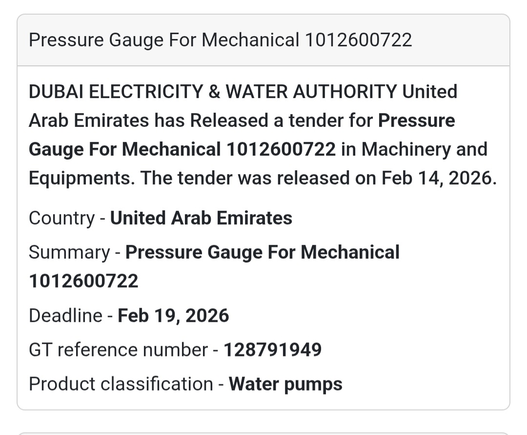 ⚙️ Pressure Gauge for Mechanical – UAE
