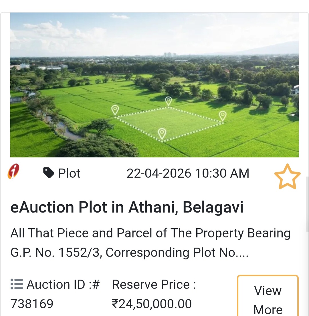 🌾 Prime Plot in Athani, Belagavi – Auction Opportunity