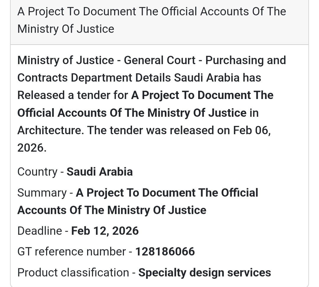 📑 Project to Document Official Accounts – Ministry of Justice