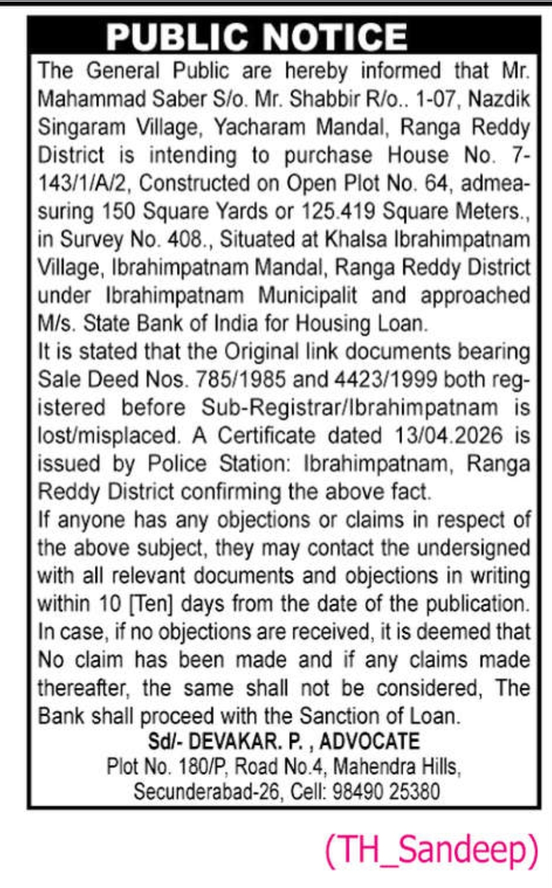 📢 PUBLIC NOTICE – Lost Property Link Documents