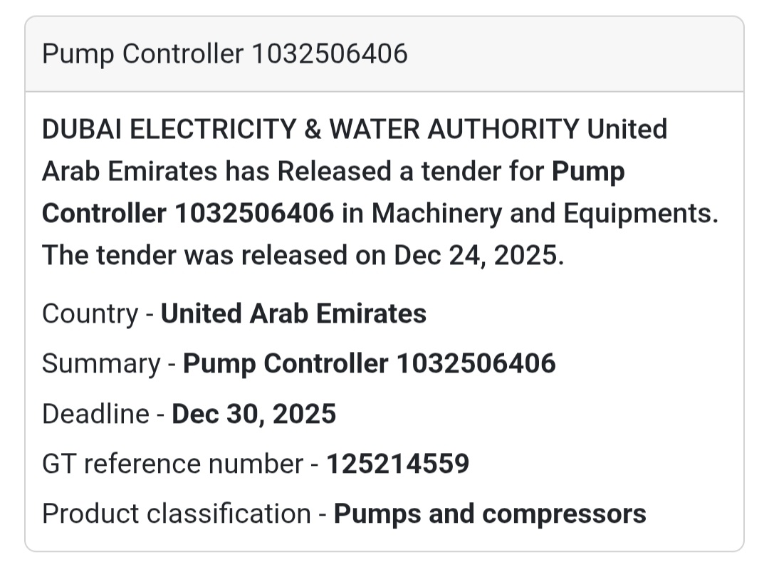 💧 Pump Controller Supply | UAE 🇦🇪