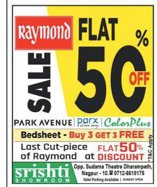 👔 Raymond Flat 50% OFF Sale