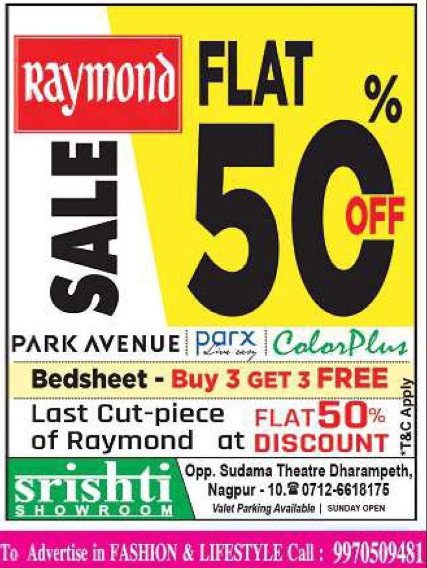👔 Raymond Sale – Flat 50% OFF