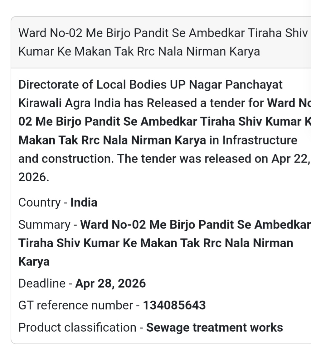 🚧 RCC Drain Construction – Agra