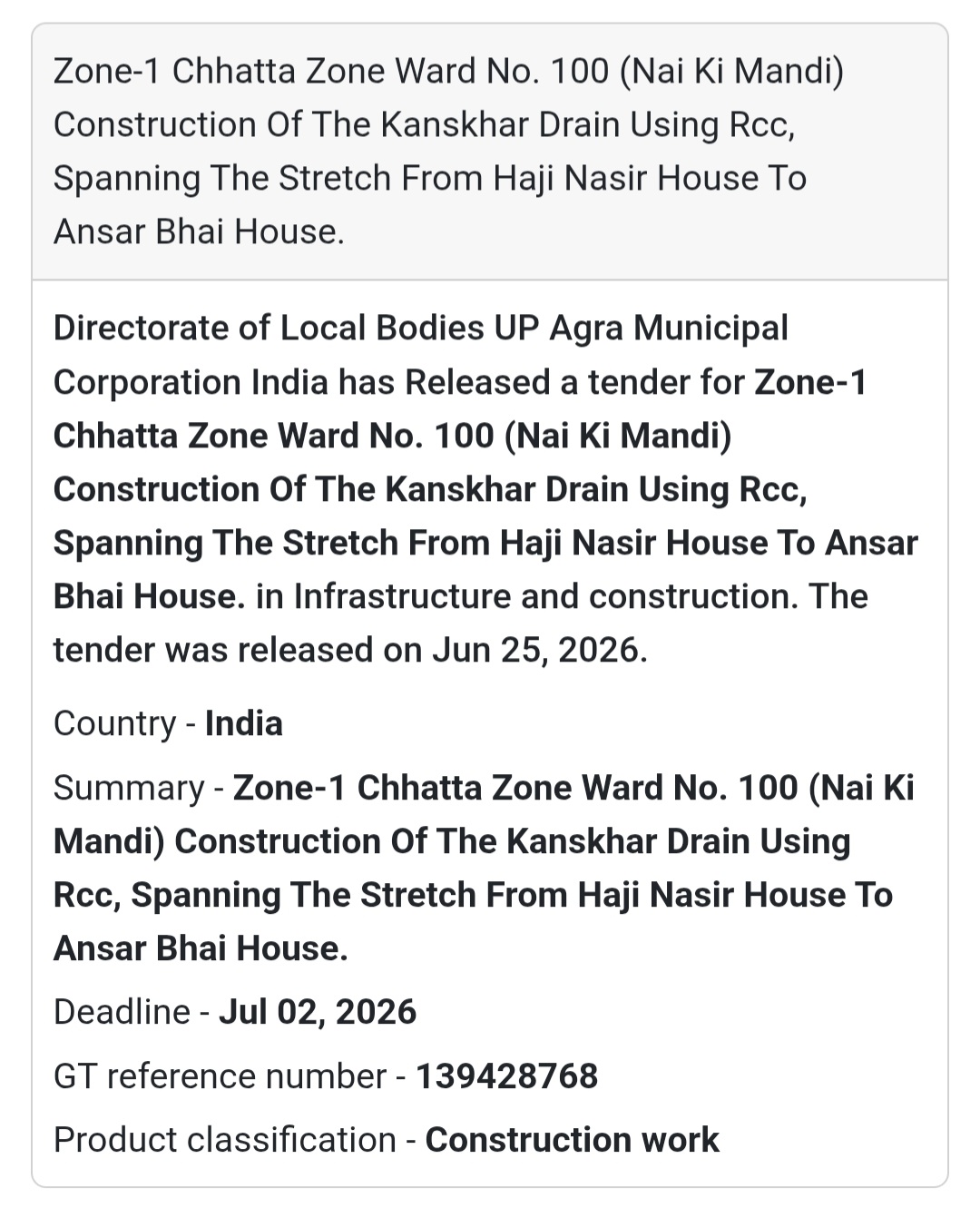 🌊 RCC Drain Construction | Nai Ki Mandi, Agra, Uttar Pradesh